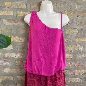FREE PEOPLE ~ NWT Fuschia Sleeveless Cold Shoulder Crop Tank Top Blouse